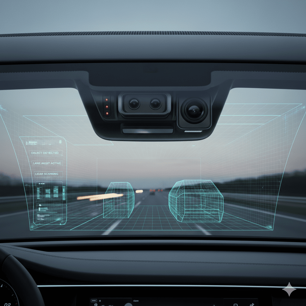 Sensorik hinter dem Autoglas